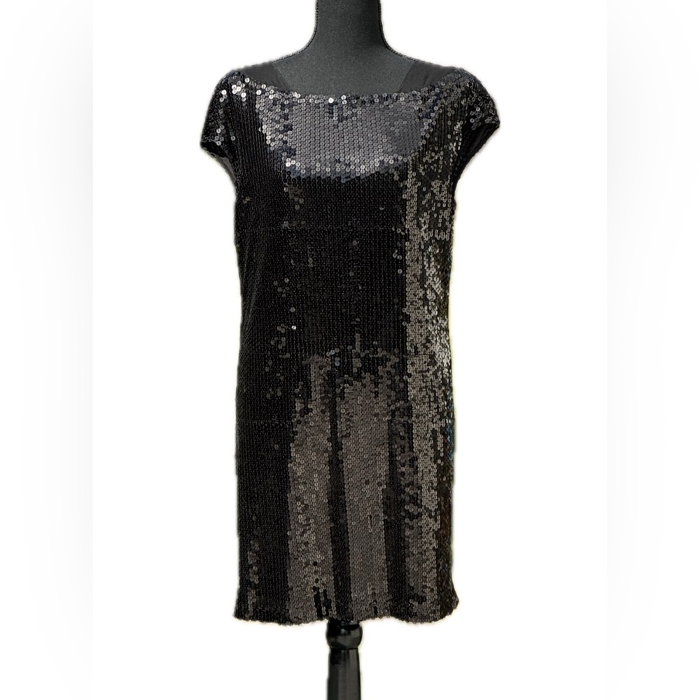 Vintage Cynthia Steffe silk & sequin little black